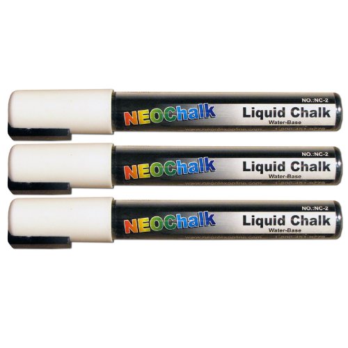 Product Cover Set of 3 - White NeoChalk Liquid Chalk Marker - 1/4