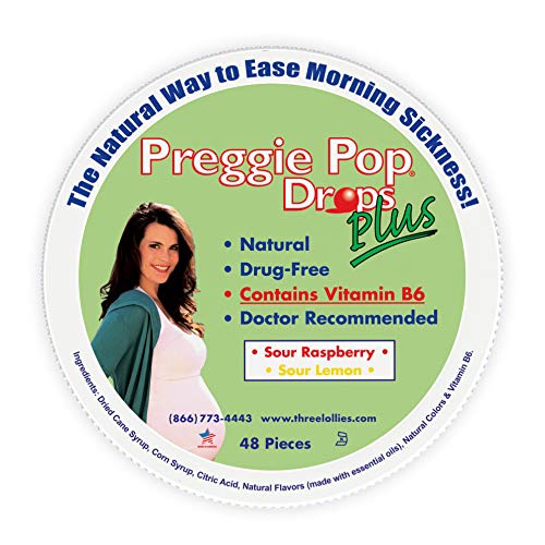 Product Cover Preggie Pop Drops Plus w/ Vitamin B6, Morning Sickness Relief, 48 Count