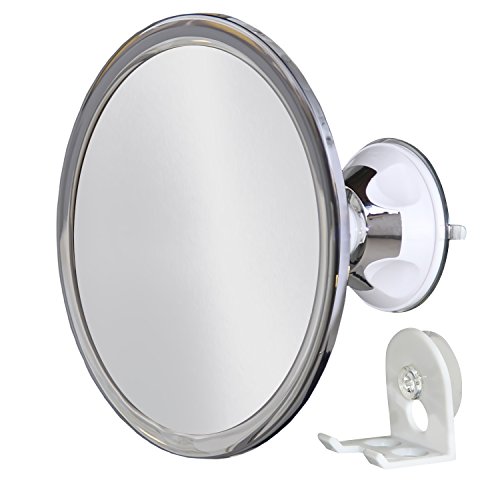 Product Cover Upper West Collection No Fog Shower Mirror with Rotating, Locking Suction; Bonus Separate Razor Holder | Adjustable Arm for Easy Positioning | Best Personal Mirror for Shaving Available | The