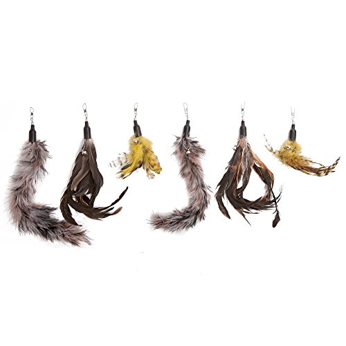 Product Cover The Natural Pet Company Cat Toys Feather Refill 6 Pack - Add Life to Your Cat's Favorite Toy with This Interchangeable Feather Refill Multipack (As Photographed).