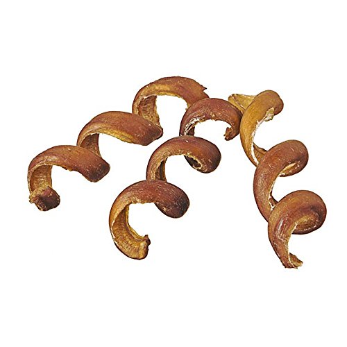 Product Cover Bully Stick Springs for Dogs (Pack of 3) - Natural Bulk Dog Dental Treats & Healthy Chew, Best Thick Low-Odor Curly Pizzle Stix Spirals, Free Range & Grass Fed Beef