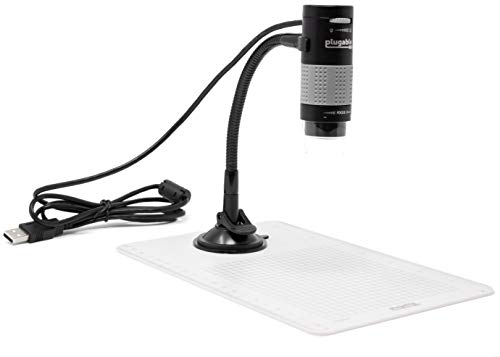 Product Cover Plugable USB 2.0 Digital Microscope with Flexible Arm Observation Stand Compatible with Windows, Mac, Linux (2MP, 250x Magnification)