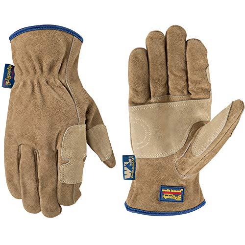 Product Cover Men's Heavy Duty Genuine Leather Work Gloves, Water-Resistant HydraHyde (Wells Lamont 1019L)