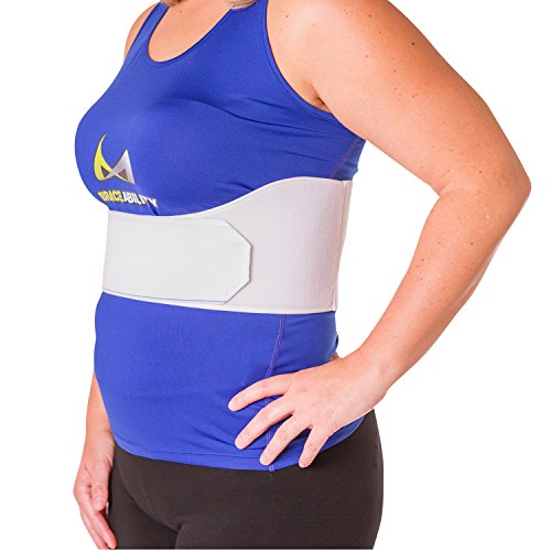 Product Cover BraceAbility Rib Injury Binder Belt | Women's Rib Cage Protector Wrap for Sore or Bruised Ribs Support, Sternum Injuries, Pulled Muscle Pain and Strain Treatment (Female - Fits 34