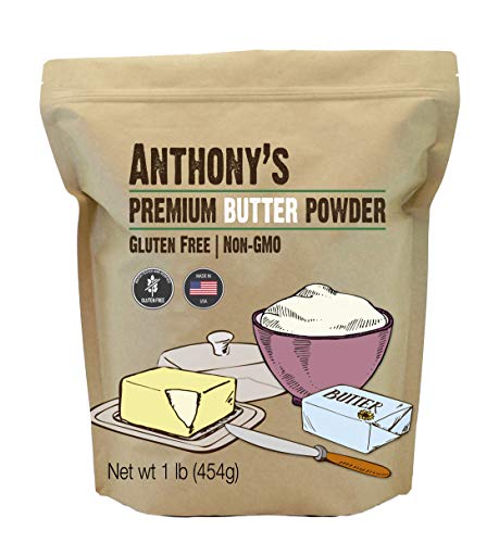 Product Cover Anthony's Premium Butter Powder, 1lb, Gluten Free, Non GMO, Made in USA, Keto Friendly, Hormone Free