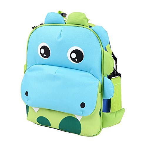 Product Cover Yodo 3-Way Convertible Playful Insulated Kids Lunch Boxes Carry Bag/Preschool Toddler Backpack for Boys Girls, with Quick Access front Pouch for Snacks, Dinosaur