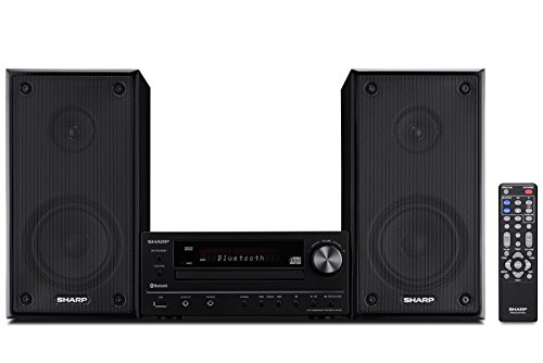 Product Cover Sharp XLHF102B HI Fi Component MicroSystem with Bluetooth, USB Port for MP3 Playback, Built-in CD Player, AM/FM Tuners, 50W RMS, Remote Included, Black