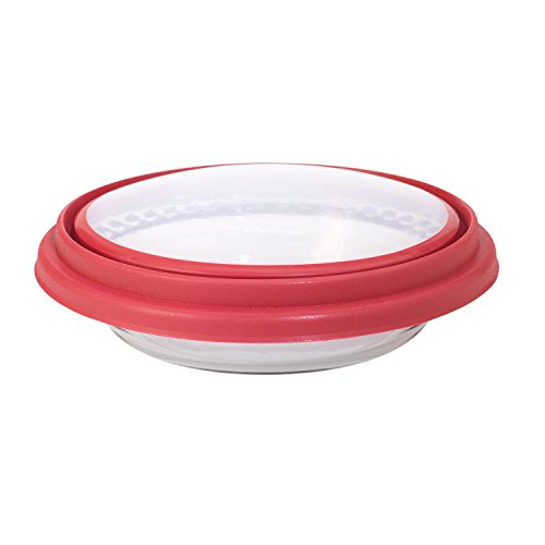 Product Cover Anchor Hocking 11461ECOM Red 9.5 in. Deep Pie w/Wide Fluted Edge Expandable Cover 11461, small