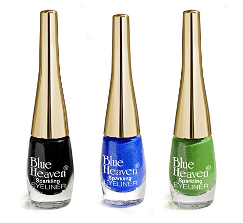 Product Cover Blue Heaven Cosmetics Combo Of 3 Sparkeling Eyeliner (04, 06, 07) 5 Ml x 3Pc