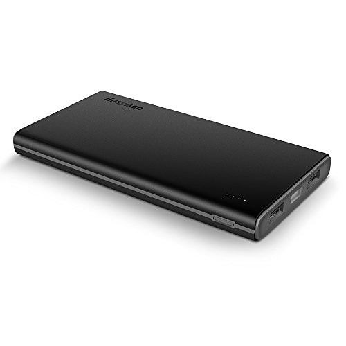 Product Cover EasyAcc 10000mAh Power Bank Portable Charger for iPhone Samsung HTC Smartphones Tablets - Black and Grey