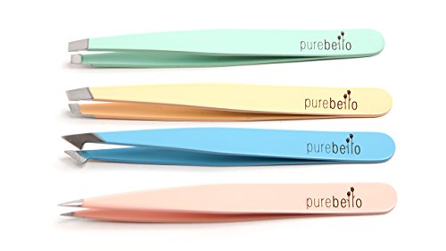 Product Cover Four Piece Tweezer Set - Leather Travel Case - Purebello (MultiColor)