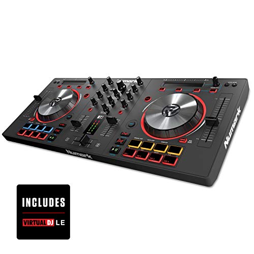 Product Cover Numark Mixtrack 3 | All-In-One 2-Deck DJ Controller for Serato DJ Including an Long-Throw Pitch Faders, 5-inch High Resolution Jog Wheels and Virtual DJ LE & Prime Loops Remix Tool Kit