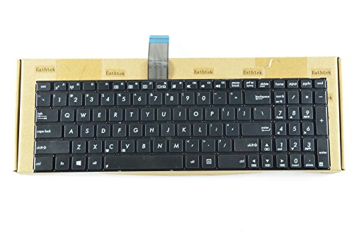 Product Cover Eathtek Replacement Keyboard without Frame for ASUS X550 X 550C X550CA X550CC X550CL X550VB X550VC X550VL X550LB X550LC X550LA X550DP X550L X550LD X550LN K56 k56C X550V X550LD series Black US Layout