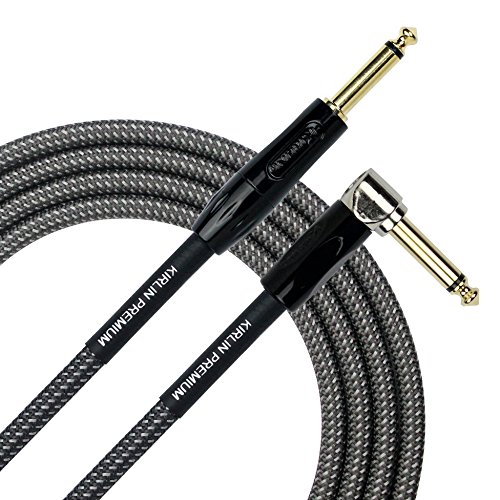 Product Cover KIRLIN Cable IWB-202BFGL-10/CA 10-Feet Premium Plus Instrument Cable, Carbon Gray Woven Jacket
