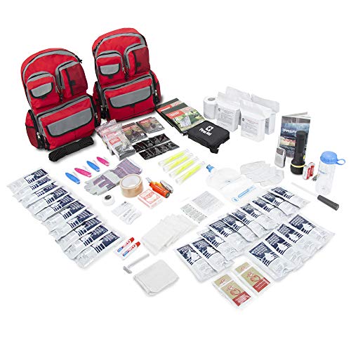Product Cover Emergency Zone 4 Person Family Prep 72 Hour Survival Kit/Go-Bag | Perfect Way to Prepare Your Family | Be Ready for Disasters Like Hurricanes, Earthquake, Wildfire, Floods | Now Includes Bonus Item!