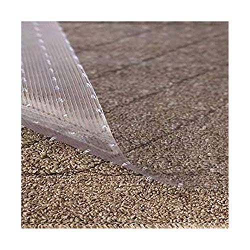 Product Cover Resilia - Clear Vinyl Plastic Floor Runner/Protector for Deep Pile Carpet - Non-Skid Decorative Pattern, (27 Inches Wide x 6 Feet Long)