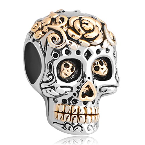 Product Cover Charmed Craft Skull Flower Halloween Charms Beads for Bracelet