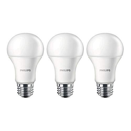 Product Cover Philips LED Non-Dimmable A19 Frosted Light Bulb: 1500-Lumen, 2700-Kelvin, 14.5-Watt (100-Watt Equivalent), E26 Medium Screw Base, Soft White, 3-Pack
