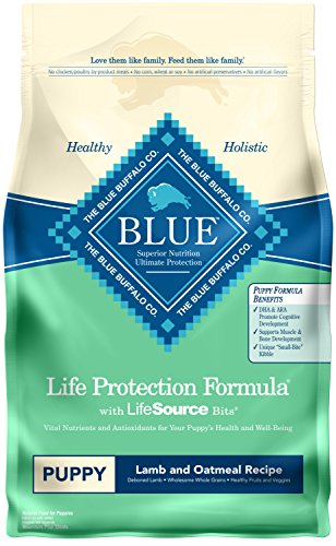 Product Cover Blue Buffalo Life Protection Formula Puppy Dog Food - Natural Dry Dog Food for Puppies - Lamb and Oatmeal - 6 lb. Bag