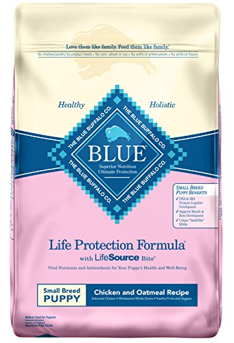 Product Cover Blue Buffalo Life Protection Formula Small Breed Puppy Dog Food - Natural Dry Dog Food for Puppies - Chicken and Oatmeal - 15 lb. Bag