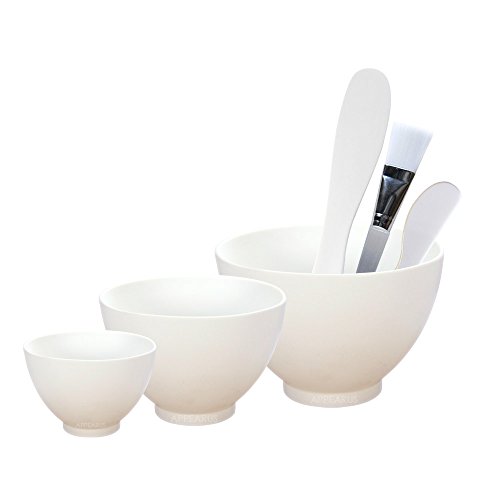 Product Cover Appearus Facial Mask Mixing Bowl Set - Professional Spa Face Mask Mixing Tool (White)
