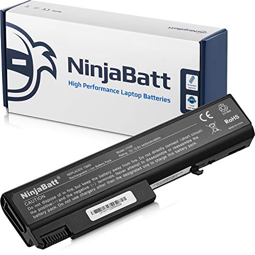 Product Cover NinjaBatt Laptop Battery for HP EliteBook 6930P 8440P 8440W ProBook 6440B 6445B 6450B 6455B 6540B 6545B 6550B 6555B Compaq 6730B 6530B 6535B 6735B 482962-001 482962-001 TD06 TD09 - [6 Cells/4400mAh]
