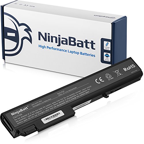 Product Cover NinjaBatt Laptop Battery 493976-001 for HP EliteBook 8540W 8740W 8540P 8530P 8530W 8730W 458274-363 458274-421 458274-422 HSTNN-I43C HSTNN-LB60 HSTNN-OB60 HSTNN-W46C AV08 - [8 Cells/4400mAh/63Wh]