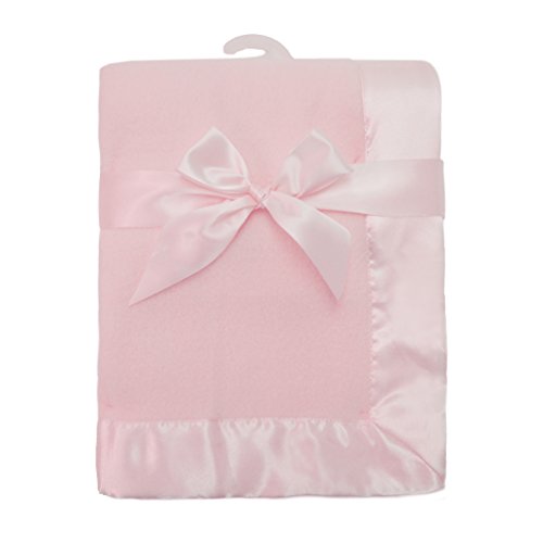 Product Cover American Baby Company Fleece Blanket 30 X 40 with 2 Satin Trim, Pink, for Girls