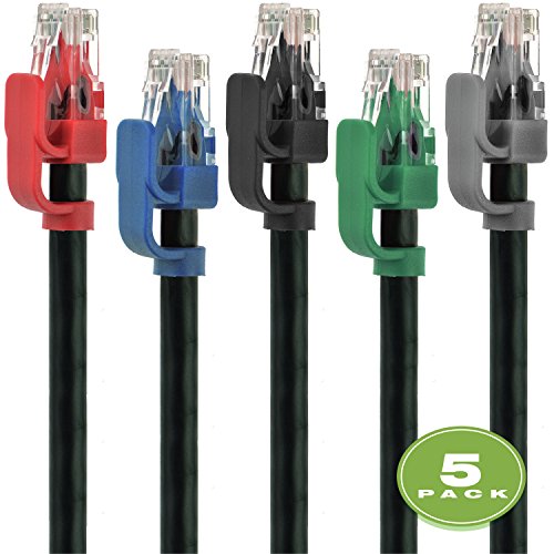 Product Cover Mediabridge Cat6 Ethernet Patch Cable (5-Pack - 5 Feet) - Soft Flex Tab - RJ45 Computer Networking Cord - Multi-Color - (Part# 32-699-05X5M)
