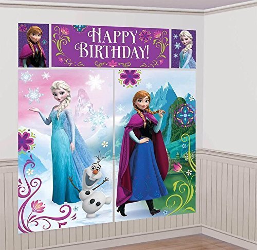 Product Cover Disney's Frozen Scene Setters Wall Banner Decorating Kit Birthday Party Supplies by Disney