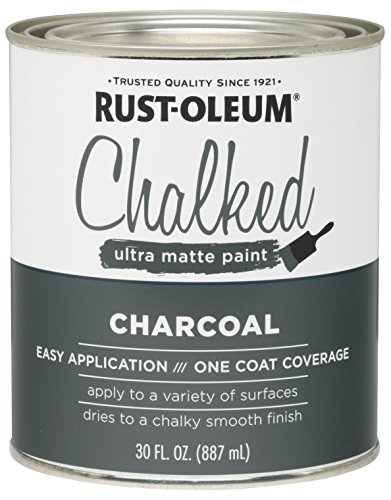 Product Cover Rust-Oleum 285144 Ultra Matte Interior Chalked Paint 30 oz, Charcoal