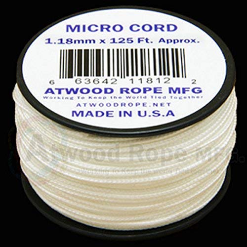 Product Cover Atwood Rope MFG White MS08 1.18mm x 125' Micro Cord Paracord Made in The USA