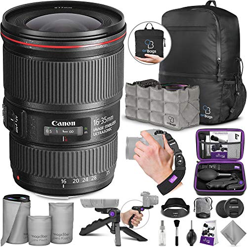 Product Cover Canon EF 16-35mm f/4L is USM Lens with Altura Photo Essential Accessory and Travel Bundle