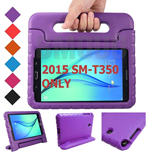Product Cover BMOUO Kids Case for Samsung Galaxy Tab A 8.0 (2015) SM-T350 - EVA Shockproof Case Light Weight Kids Case Cover Handle Stand Case for Kids Children for Samsung Galaxy TabA 8-inch Tablet - Purple