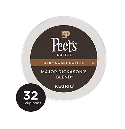 Product Cover Peet's Coffee Major Dickason's Blend, Dark Roast, 32 Count Single Serve K-Cup Coffee Pods for Keurig Coffee Maker