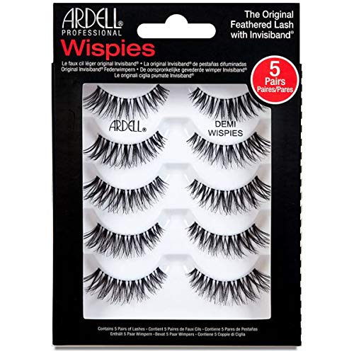 Product Cover Ardell Demi Wispies Black Lashes 5 Pack + Free Precision Lash Applicator
