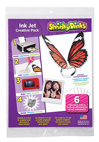 Product Cover Shrinky Dinks Creative Pack 6 Sheets for Ink Jet Printers Kids Art and Craft Activity
