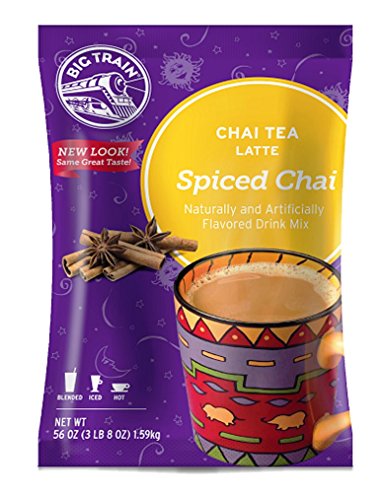 Product Cover Big Train Spiced Powdered Instant Chai Tea Latte Mix, Spiced Black Tea with Milk, For Home, Coffee Shop, Restaurant Use, 56 Ounce