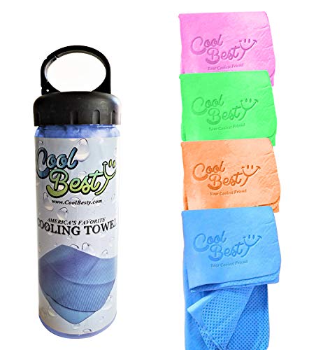 Product Cover Cool Besty Cooling Towel-Workout/Tennis/Golf/Biking-Best for Any Sport Activities&Athletes Cold Towel-Chilly Pad Instant Cooling Snap Towel-Perfect for Fitness&Gym (Blue)