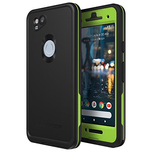 Product Cover Lifeproof FRĒ Series Waterproof Case for Google Pixel 2 - Retail Packaging - Night LITE (Black/Lime)