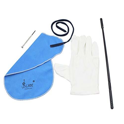 Product Cover Andoer Flute Cleaning Kit Set with Cleaning Cloth Stick Screwdriver Gloves