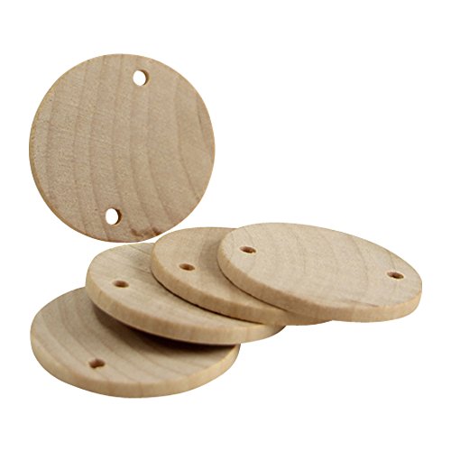 Product Cover Package of 100-1-1/2 Inch Wooden Birthday Board Tags Circles by Woodpeckers