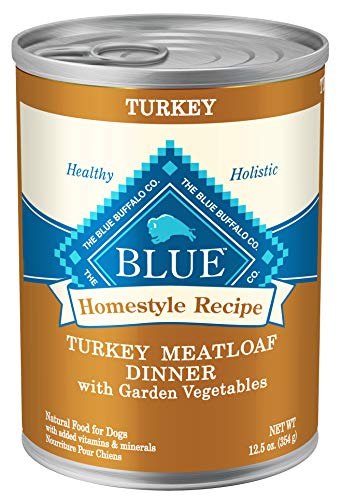 Product Cover Blue Buffalo Homestyle Recipe Natural Adult Wet Dog Food, Turkey Meatloaf 12.5-oz can (Pack of 12)