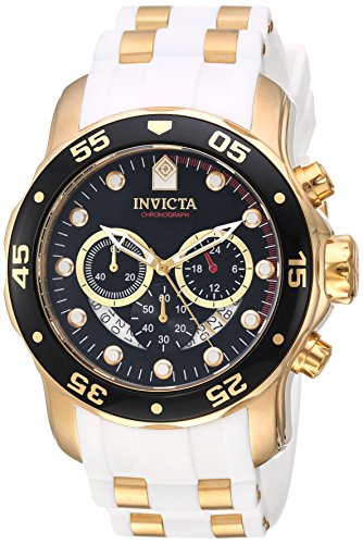 Product Cover Invicta Men's Pro Diver Stainless Steel Quartz Watch with Silicone Strap, White, 1 (Model: 20289)