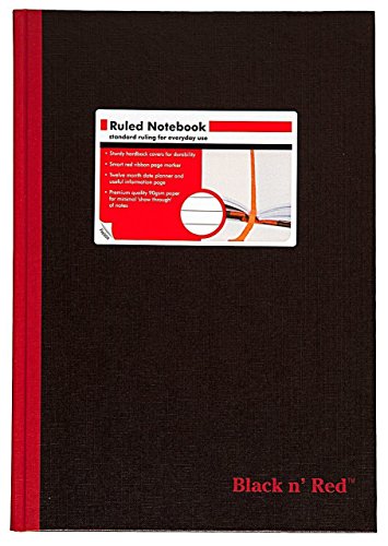 Product Cover Black n' Red Casebound Hardcover Notebook, 11-3/4