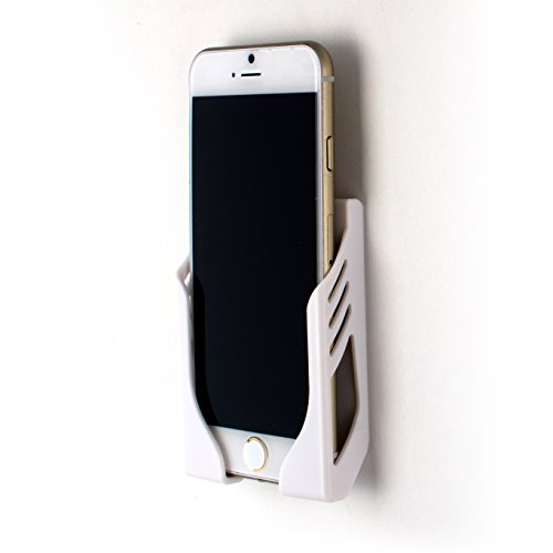 Product Cover Dockem Damage-Free Wall Mount for iPhone 11, 11 Pro, 11 Pro Max, XS/X, XS Max, XR, 8/7, 6S, 6, 8 Plus, 7 Plus, 6/6S Plus with 3M Command Strip Adhesives: Koala Mount Wall Dock [White]