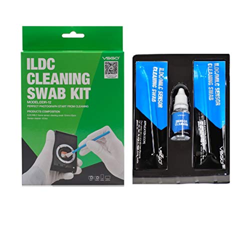 Product Cover Micro Four Thirds 4/3 (MFT or M43) 12pcs Sensor Cleaning Swabs and 15ml Liquid Cleaner for Mirrorless (MILC) and ILDC Cameras - VSGO DDR12
