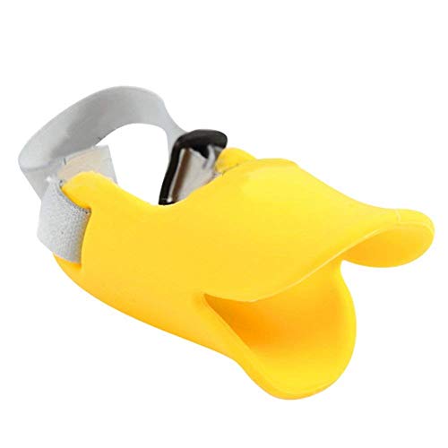 Product Cover NACOCO Anti Bite Duck Mouth Shape Dog Mouth Covers Anti-Called Muzzle Masks Pet Mouth Set Bite-Proof (Yellow, M)