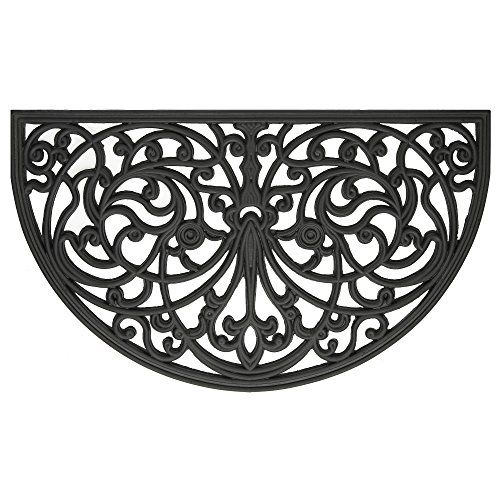 Product Cover Achim Home Furnishings WRM1830IW6 Ironworks Wrought Iron Rubber Door Mat, 18 by 30