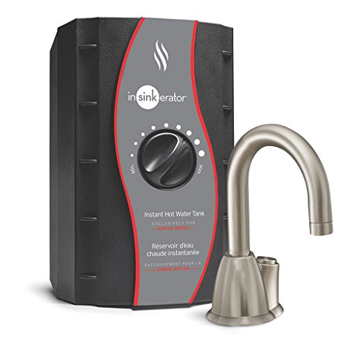 Product Cover InSinkErator H-HOT100SN-SS Instant Hot Water Dispenser System with Stainless Steel Tank, 1, Satin Nickel